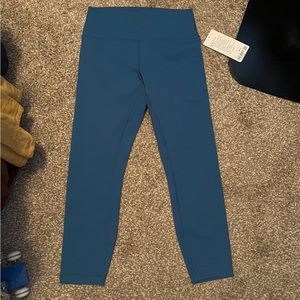 Lululemon Wunder Train 25’ Capri Blue 10